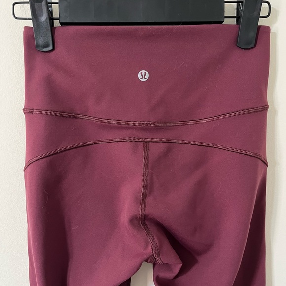 Lululemon In Movement Crop Everlux 19" Garnet Leggings Size 4 - Picture 9 of 12